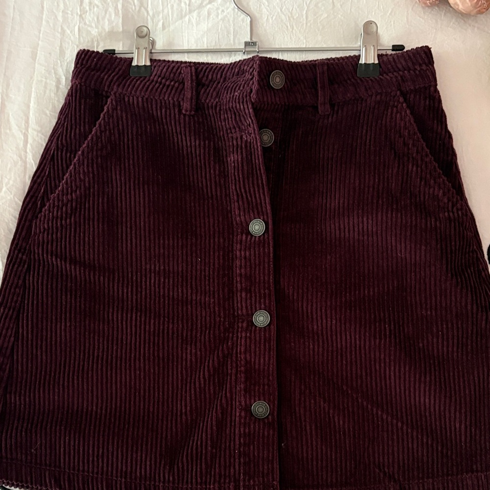 Vero Moda Rich Plum Corduroy Skirt